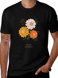 Floral T-Shirt: No Rain No Flowers