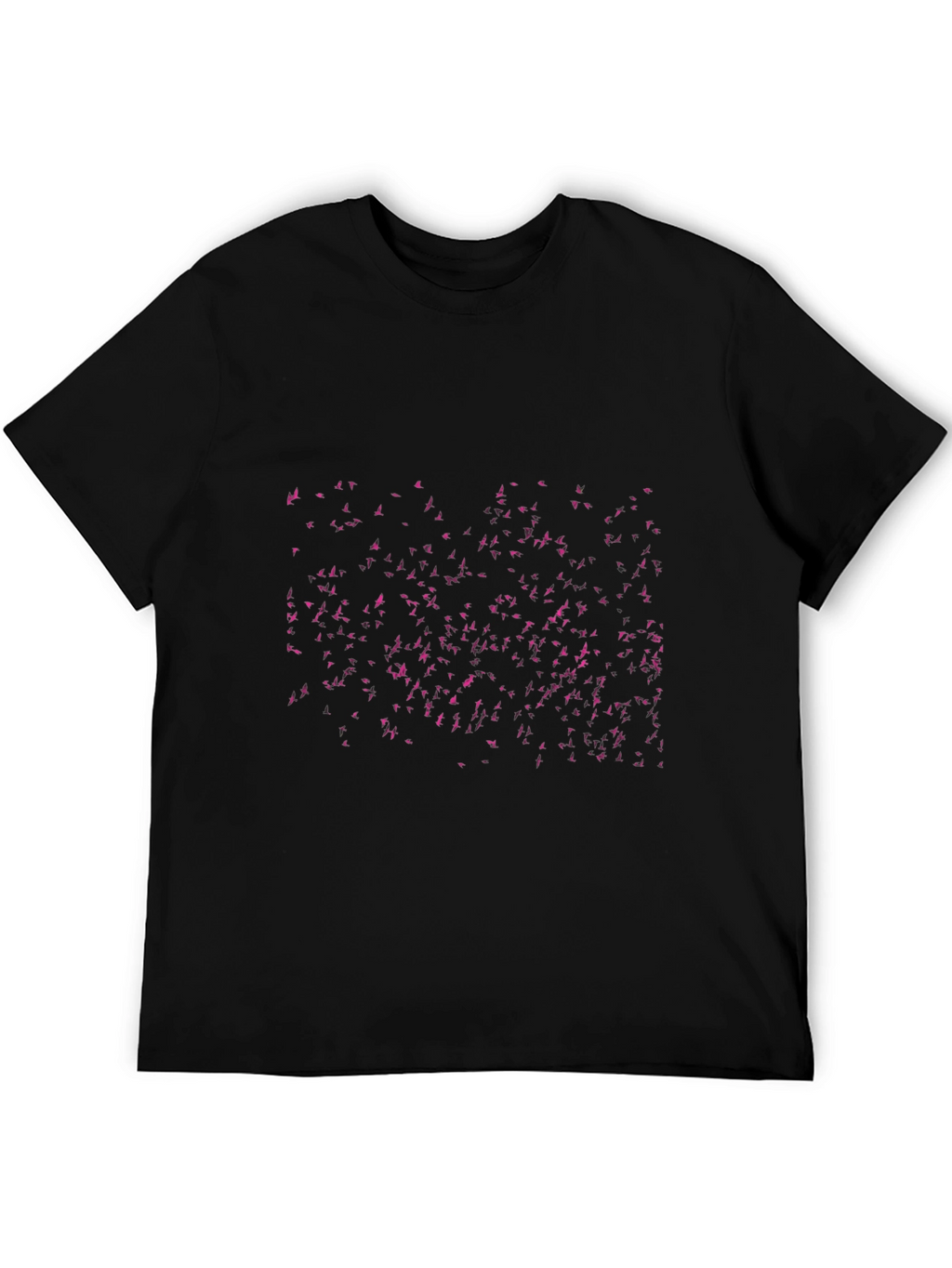 Flock Print Black T-Shirt