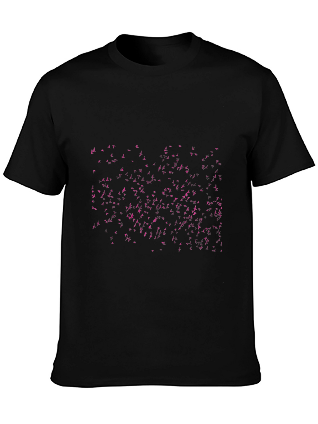 Flock Print Black T-Shirt