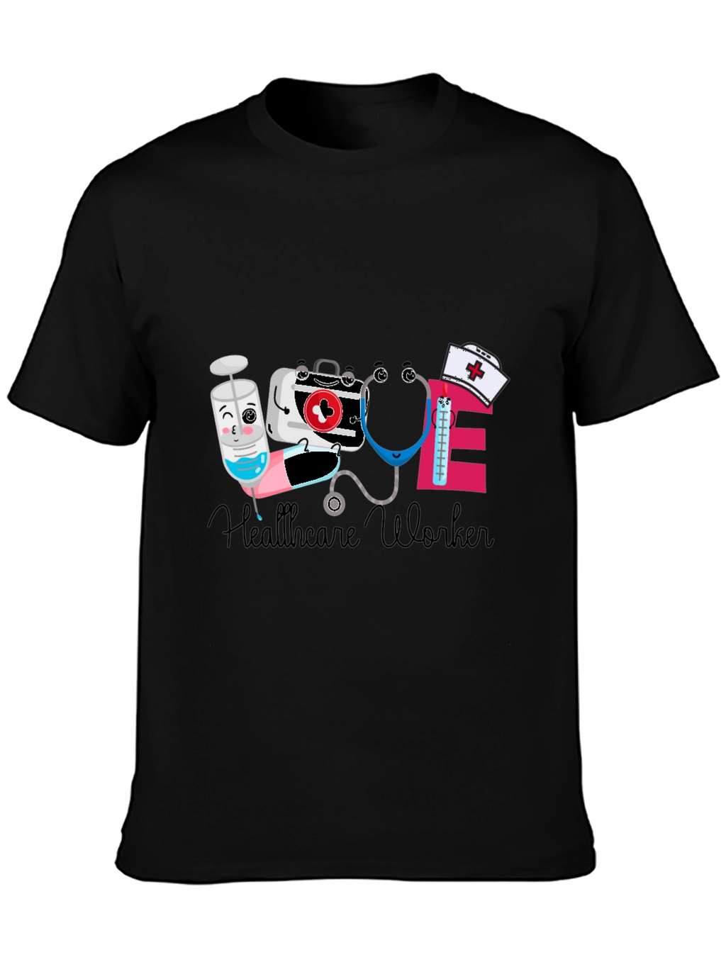 Healthcare Worker Graphic Tee - Cute & Comfy
