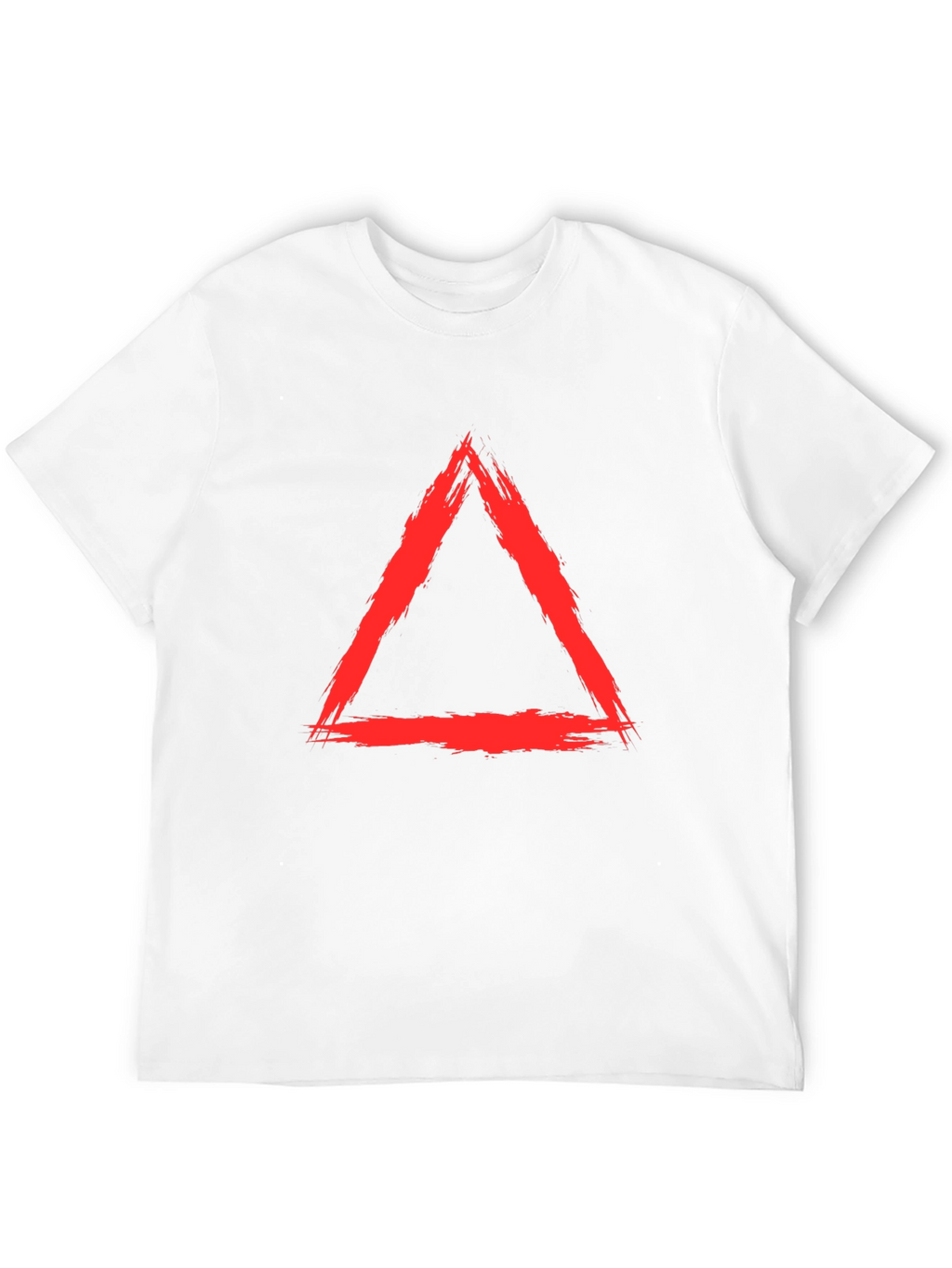 Red Triangle Graphic Black T-Shirt