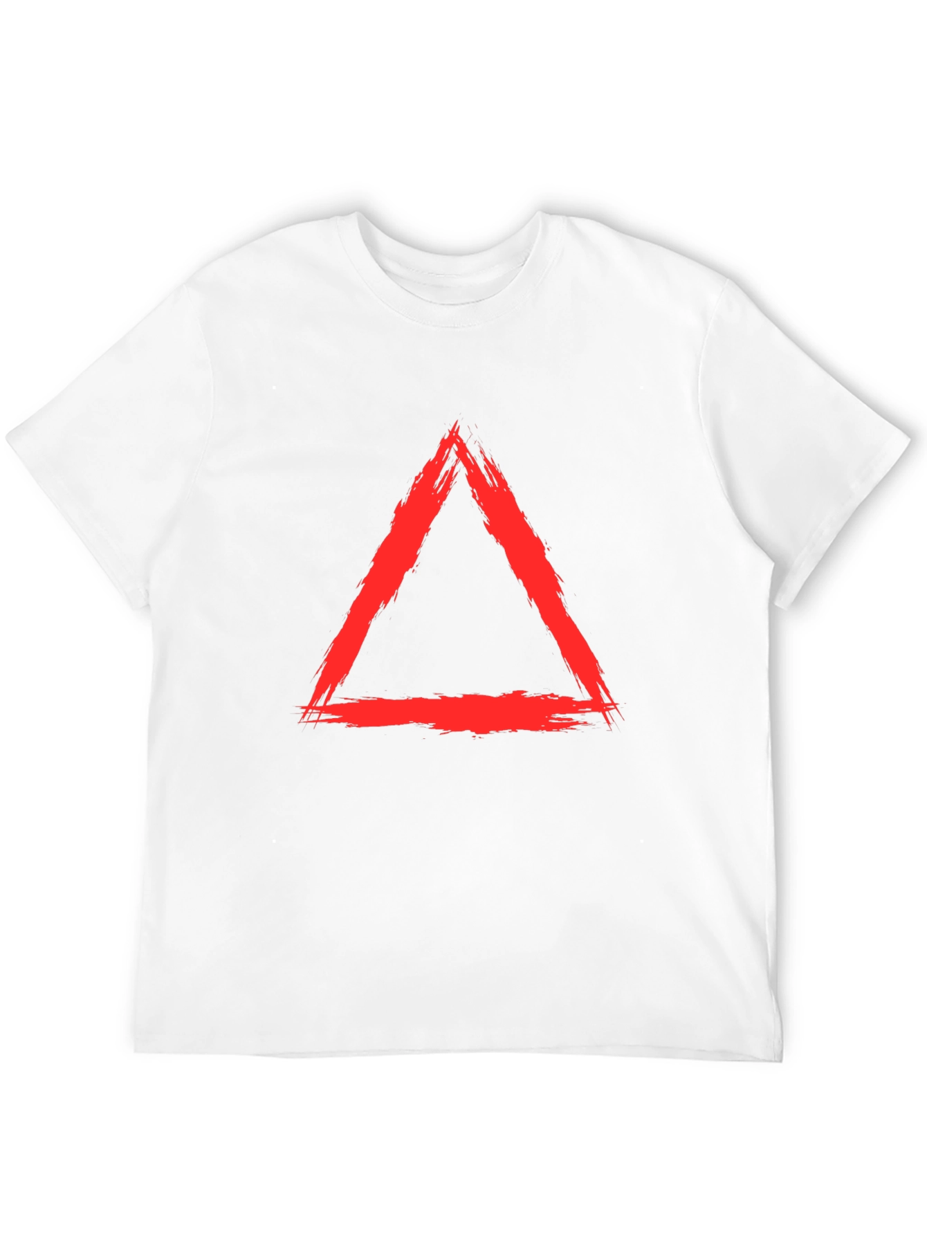Red Triangle Graphic Black T-Shirt