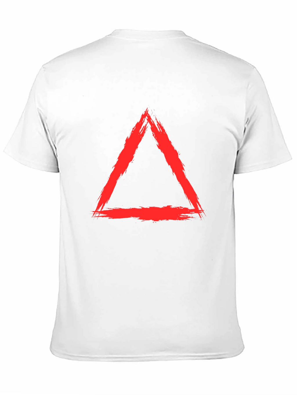 Red Triangle Graphic Black T-Shirt