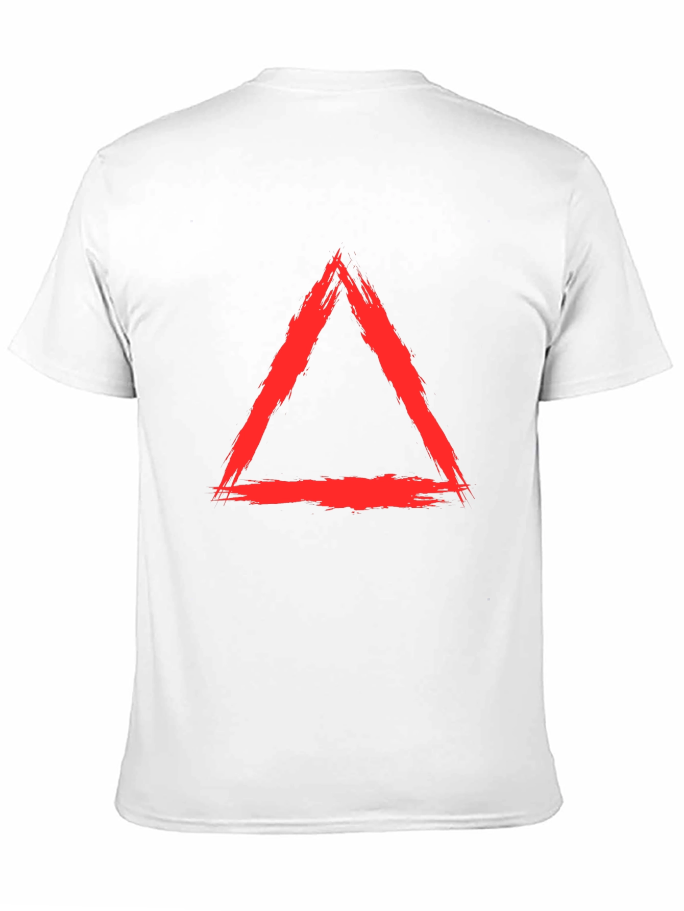 Red Triangle Graphic Black T-Shirt