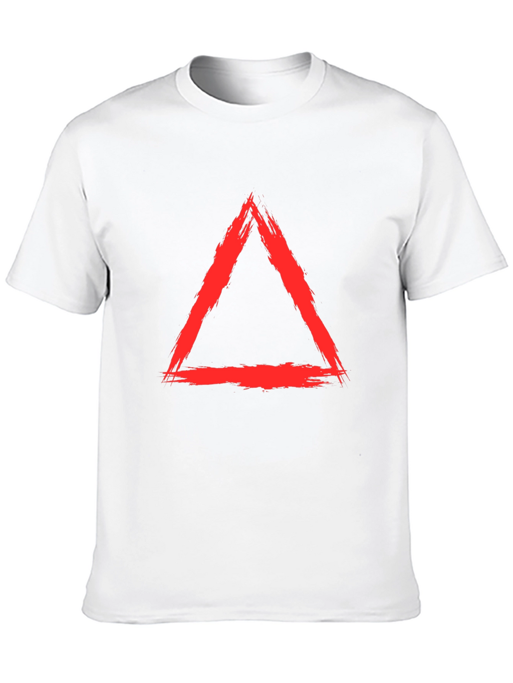 Red Triangle Graphic Black T-Shirt