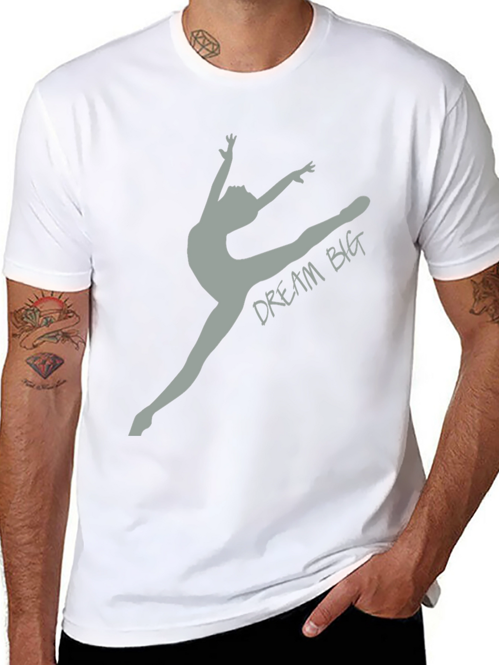 Dream Big Gymnast Tee - Black Cotton T-Shirt