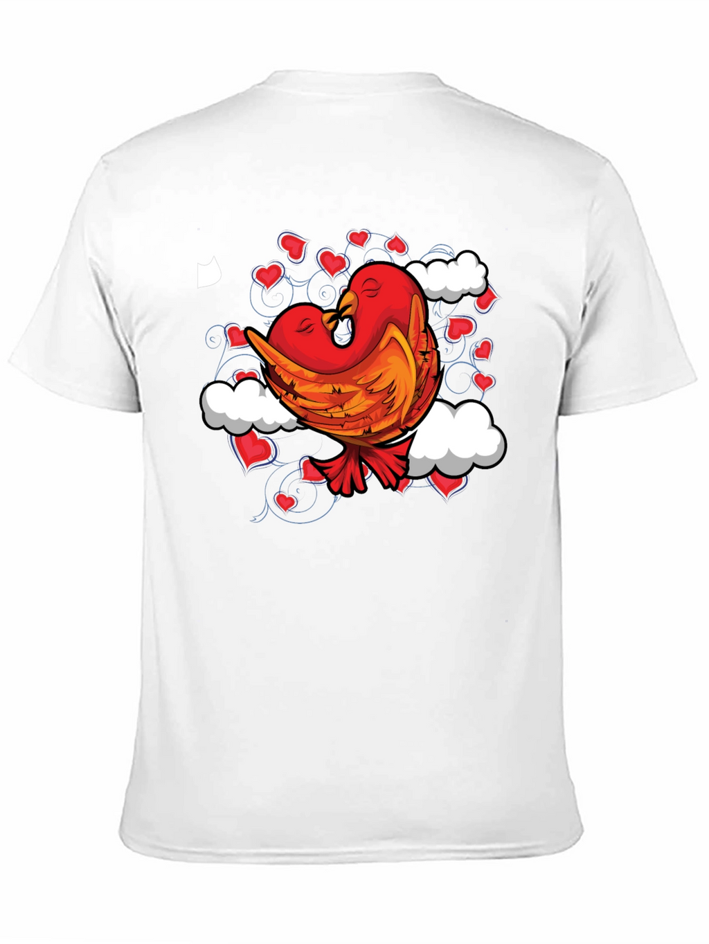 Love Birds Graphic Tee - Black Cotton Blend