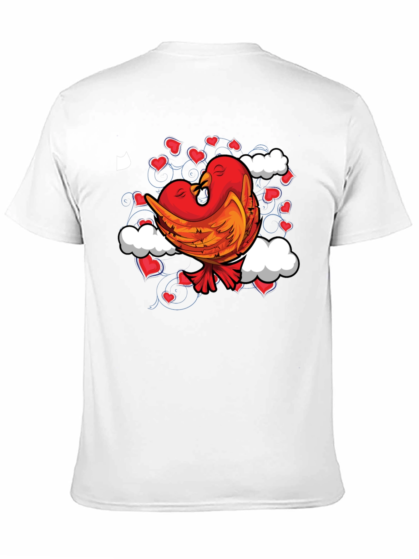 Love Birds Graphic Tee - Black Cotton Blend