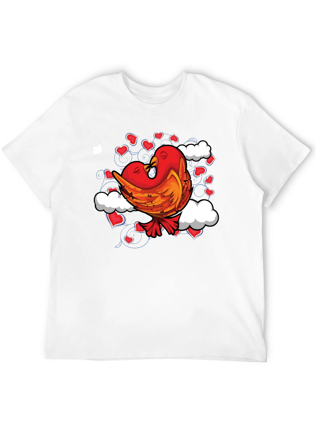 Love Birds Graphic Tee - Black Cotton Blend