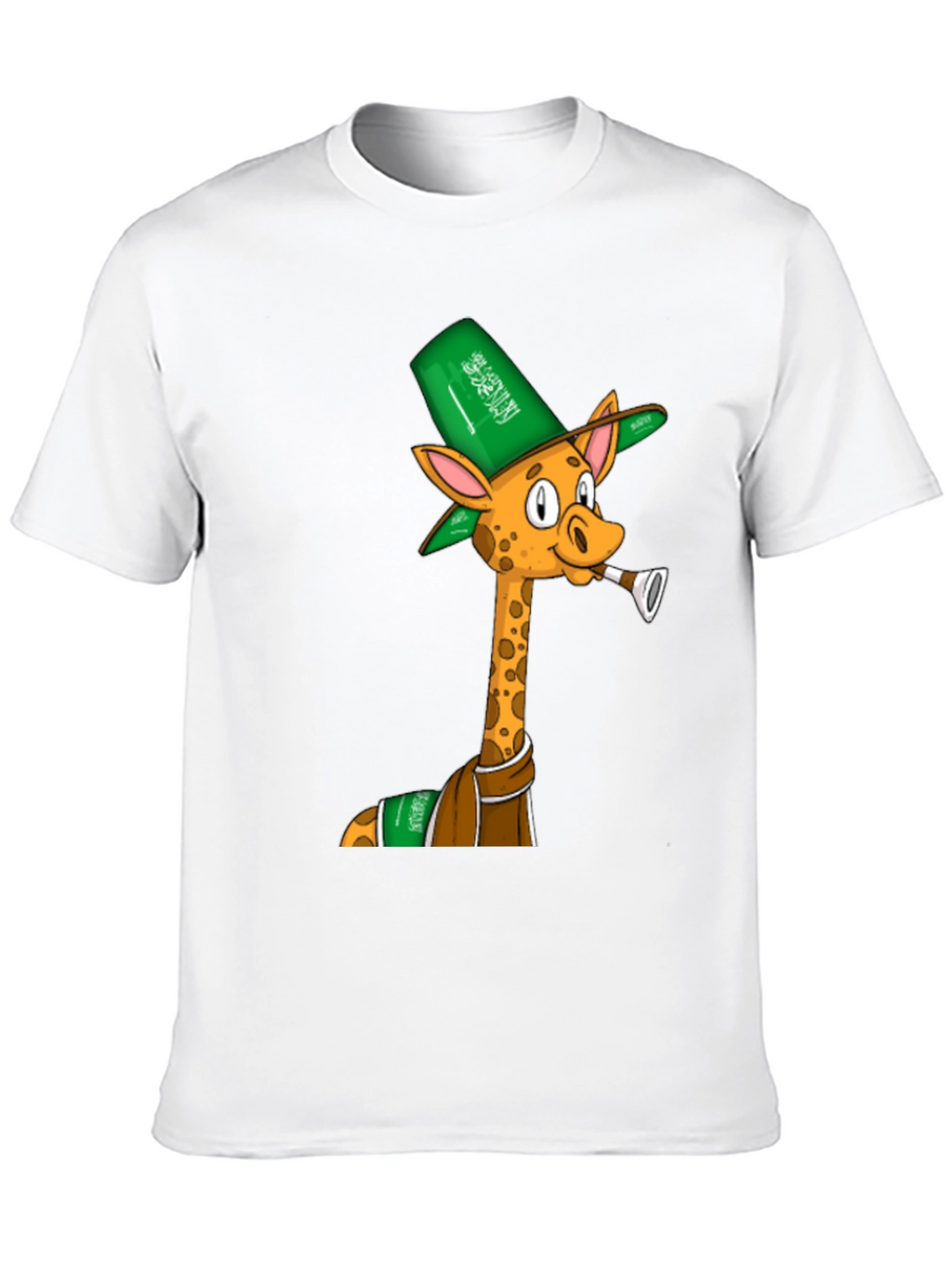 Giraffe in Saudi Attire Graphic T-Shirt