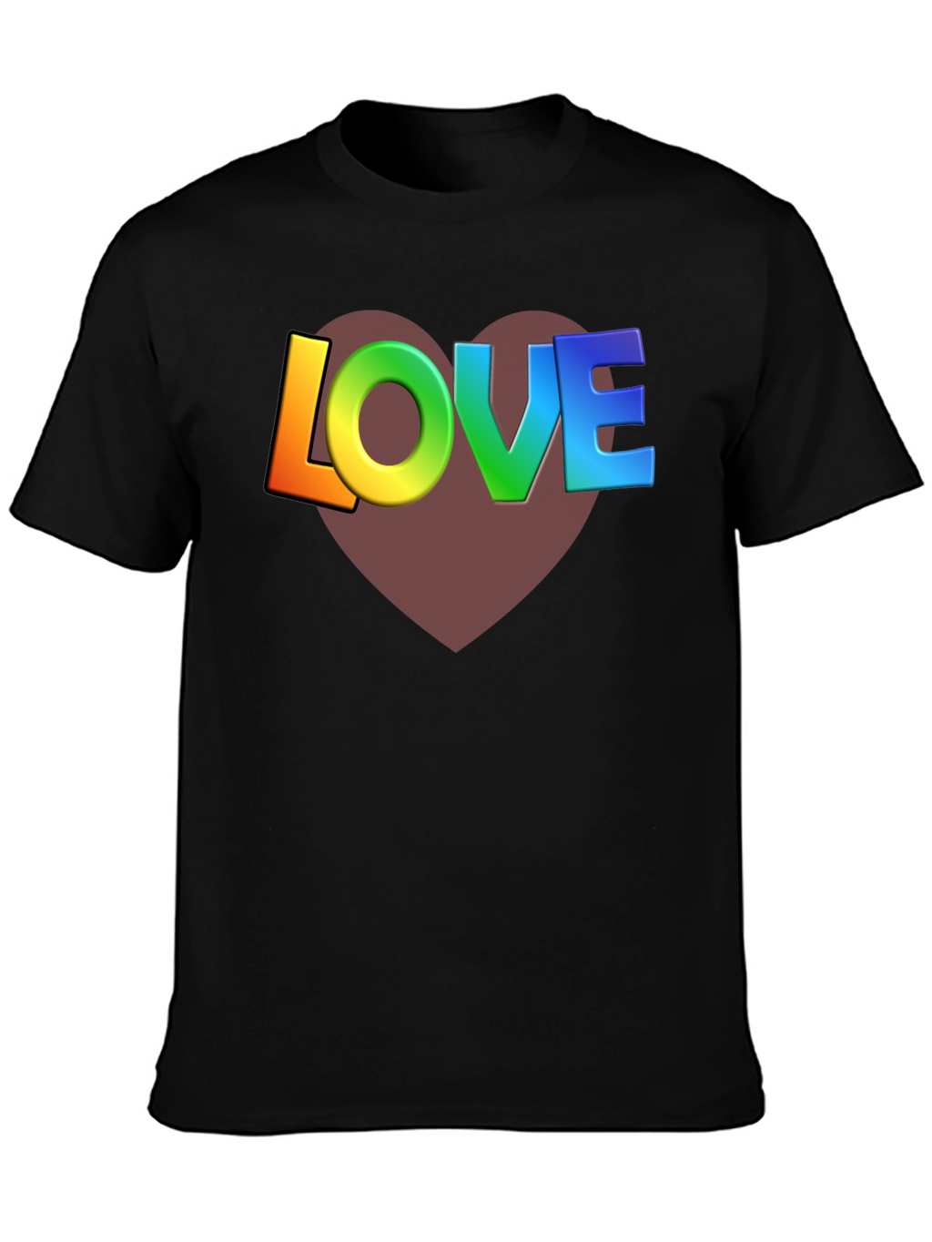 Rainbow LOVE Heart Graphic T-Shirt