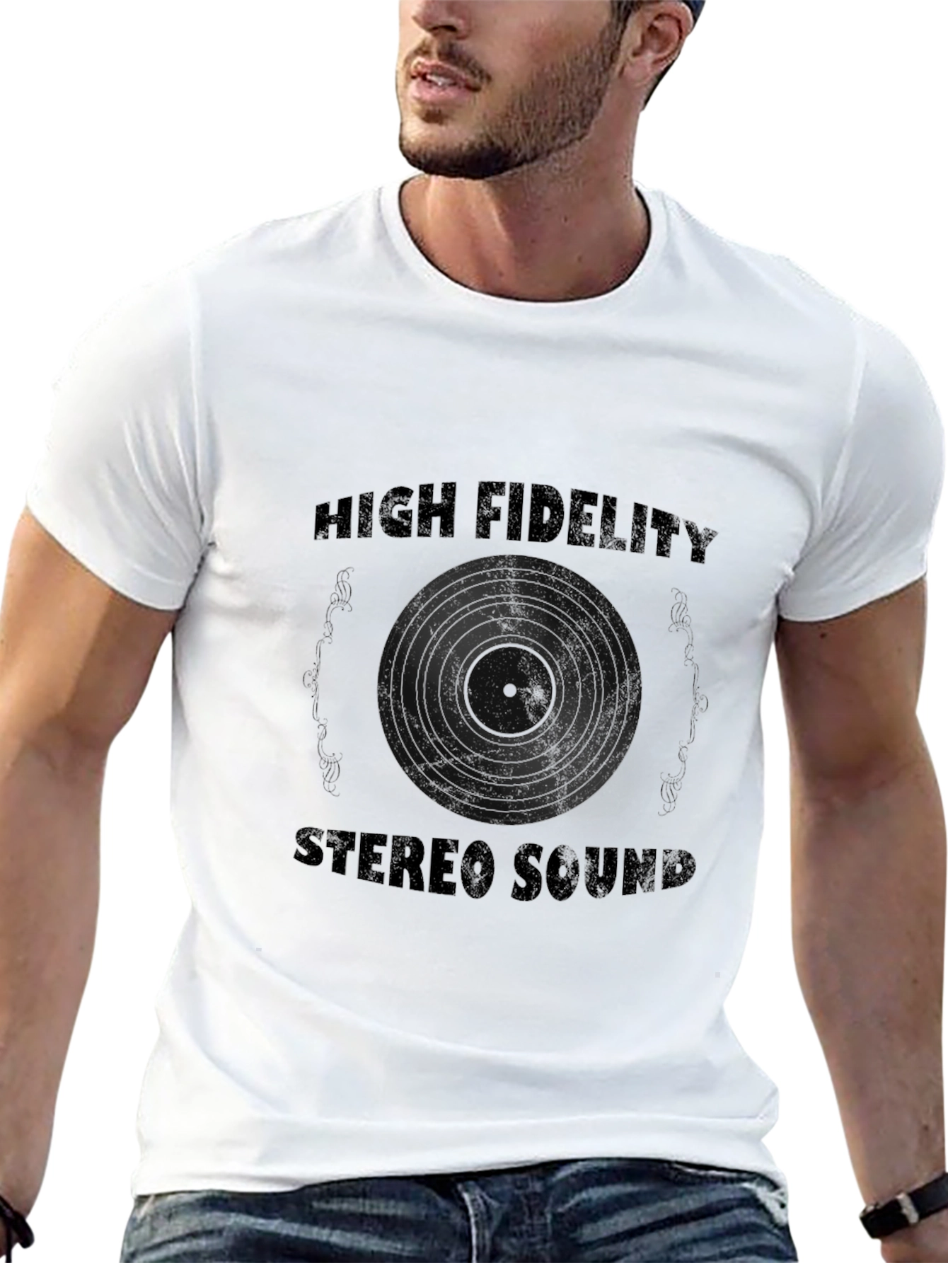 High Fidelity Stereo Sound Graphic T-Shirt