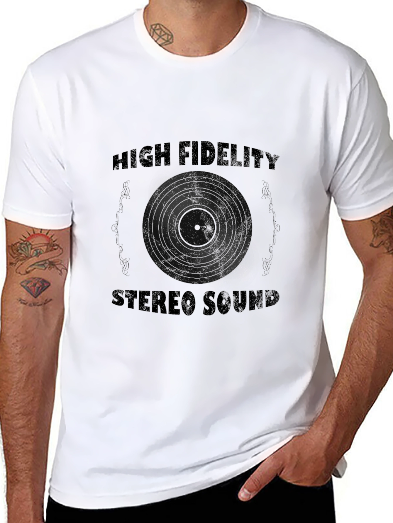 High Fidelity Stereo Sound Graphic T-Shirt
