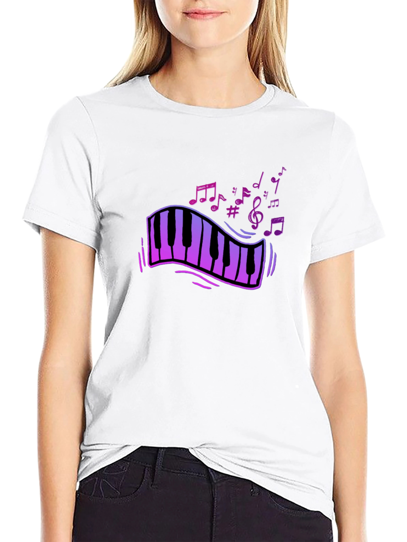 Musical Keyboard T-Shirt - Stylish Musician Tee