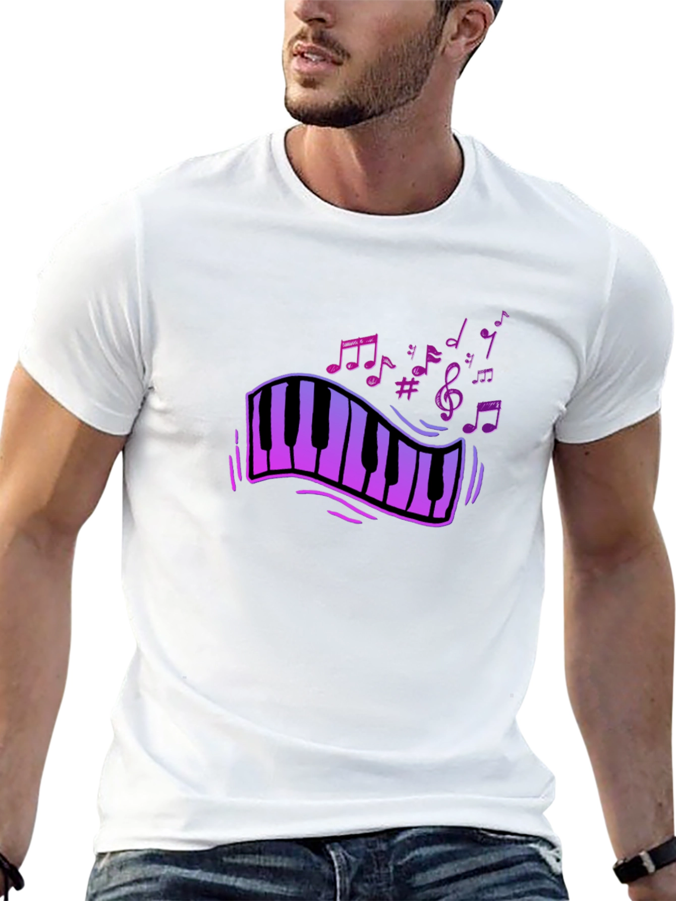 Musical Keyboard T-Shirt - Stylish Musician Tee
