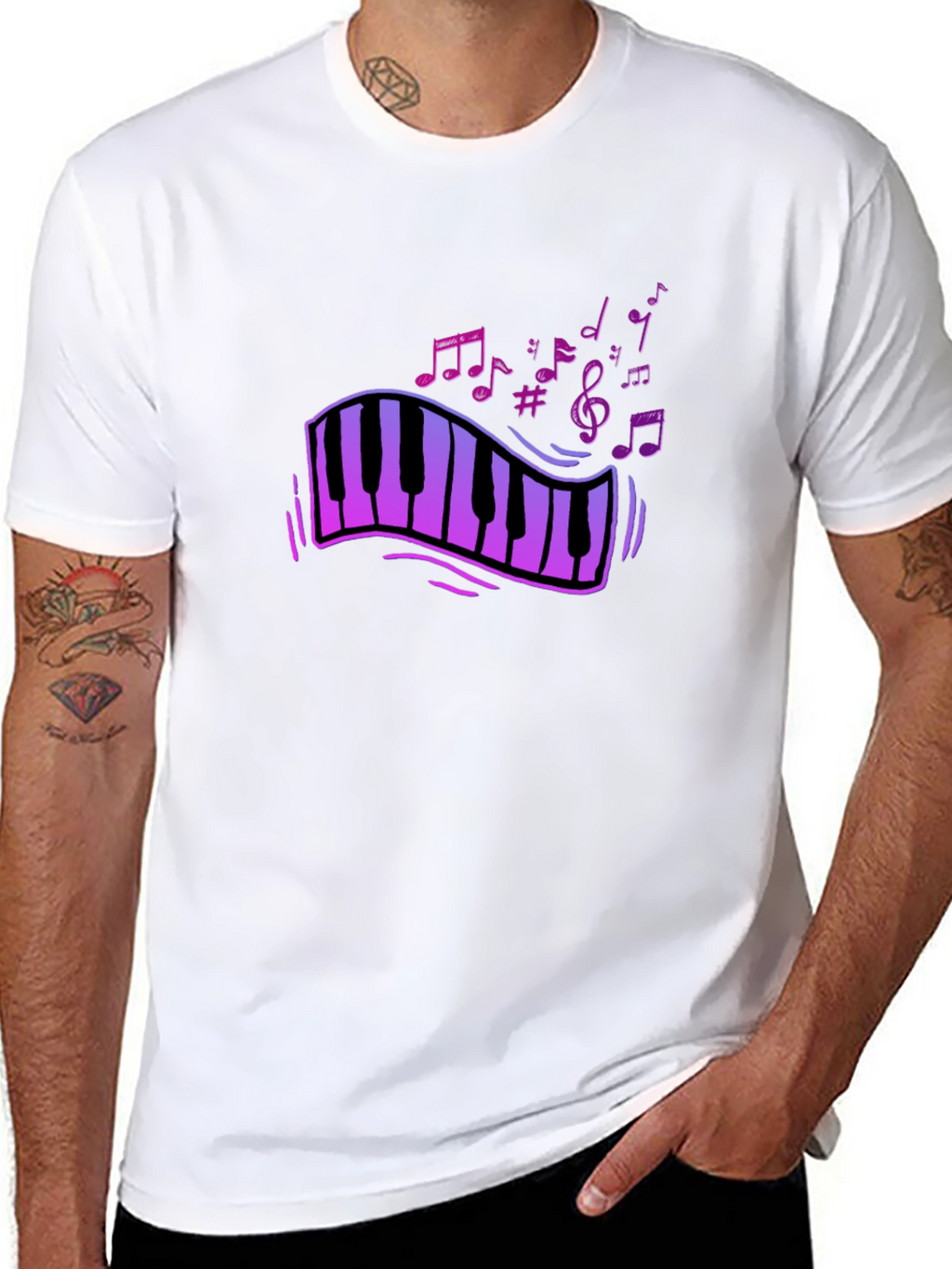 Musical Keyboard T-Shirt - Stylish Musician Tee