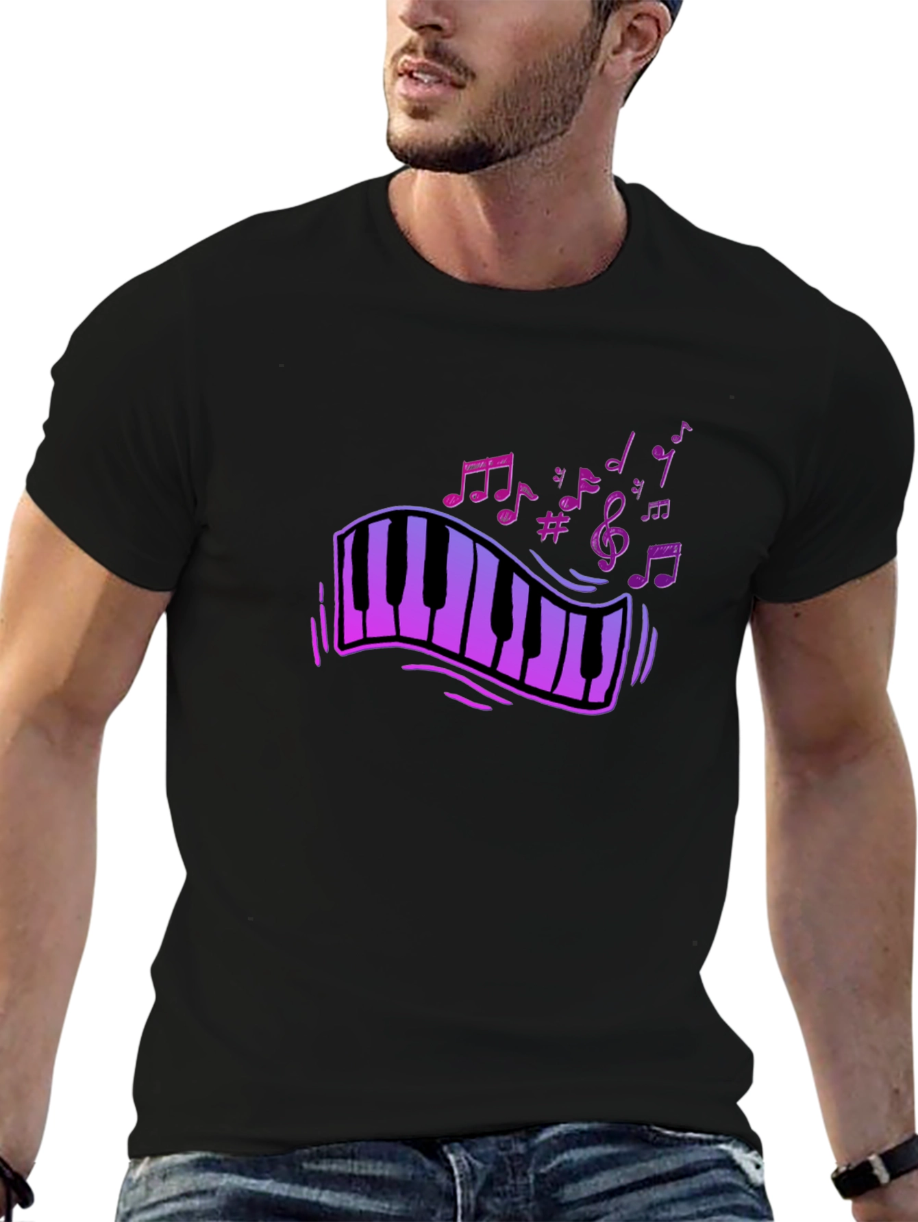 Musical Keyboard T-Shirt - Stylish Musician Tee
