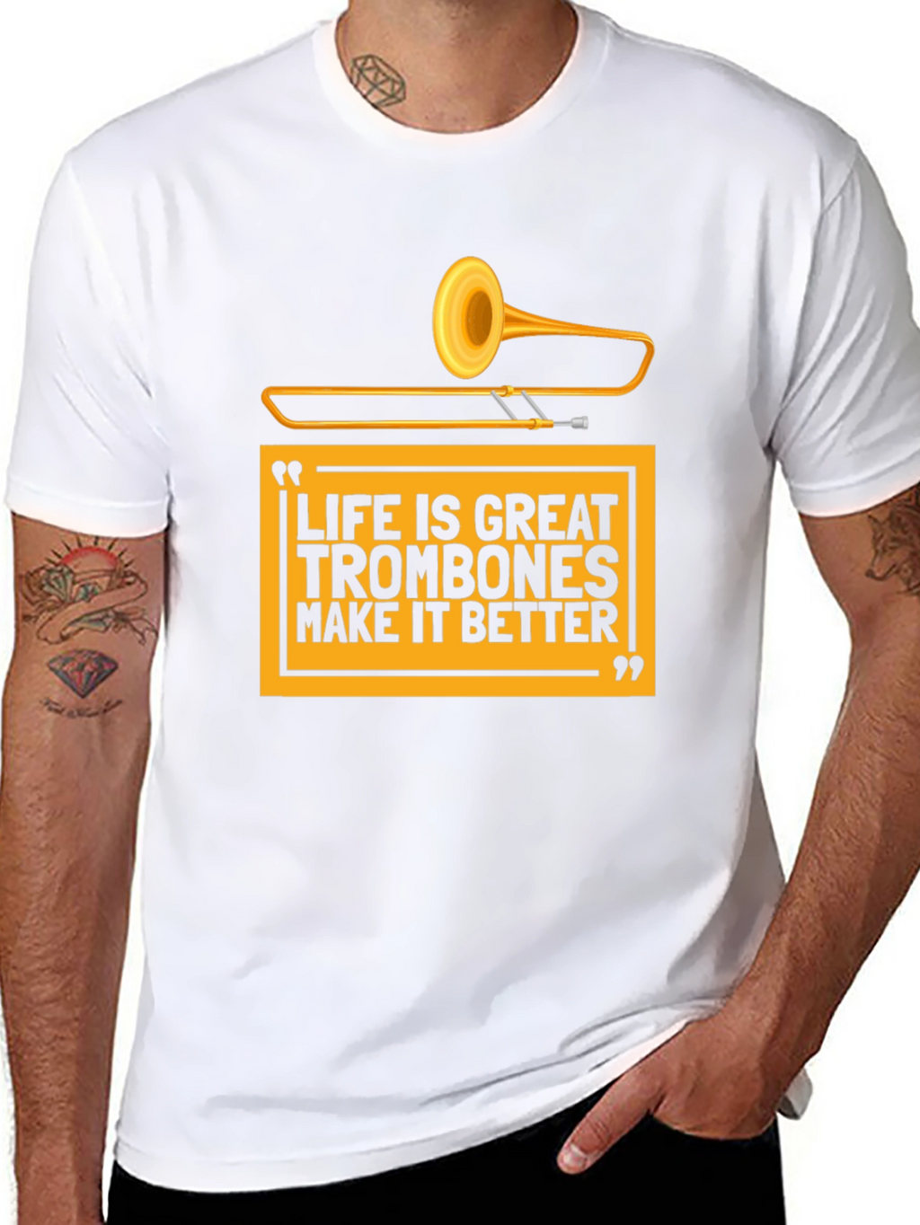 Life is Great Trombone T-Shirt