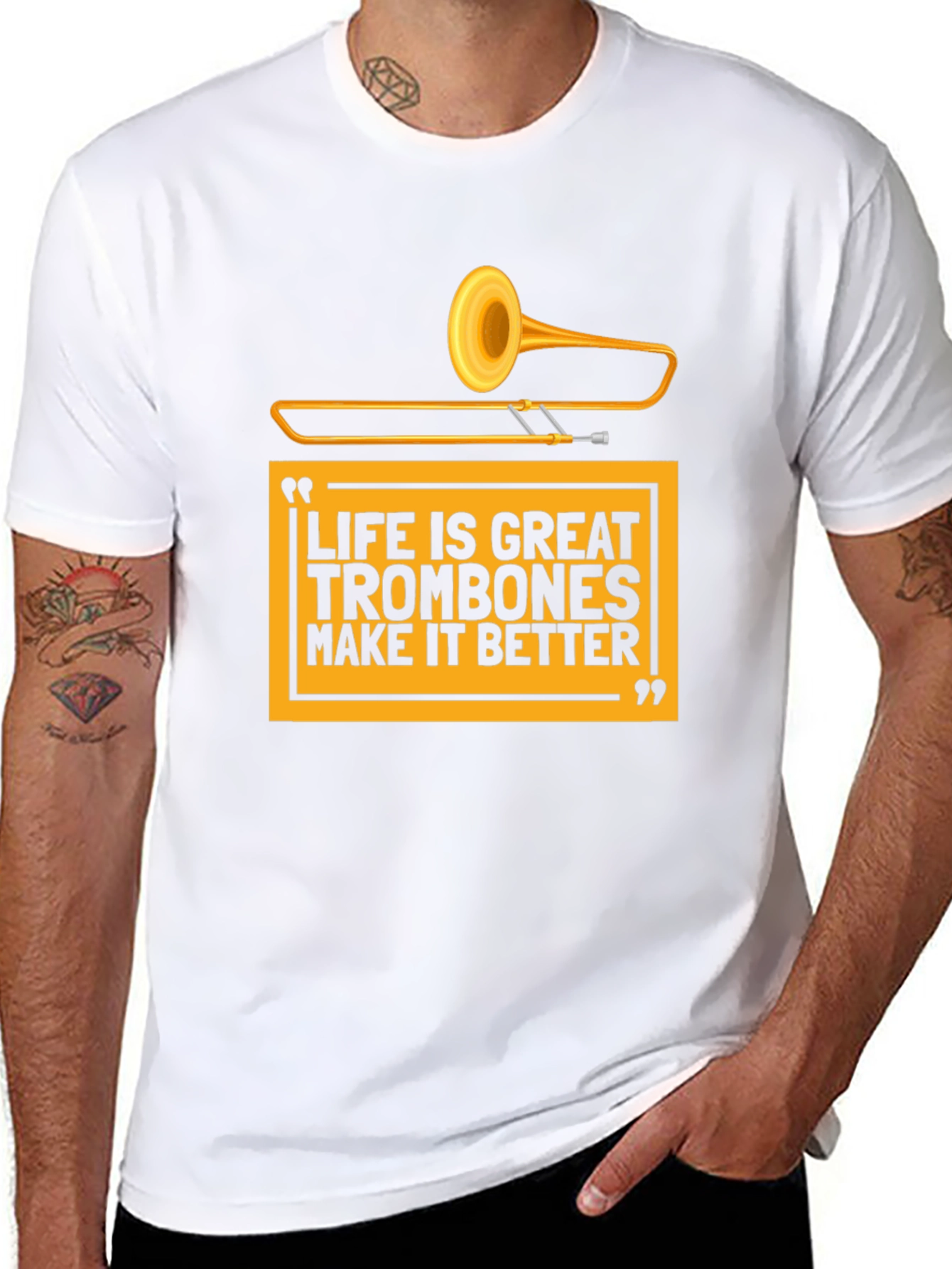 Life is Great Trombone T-Shirt