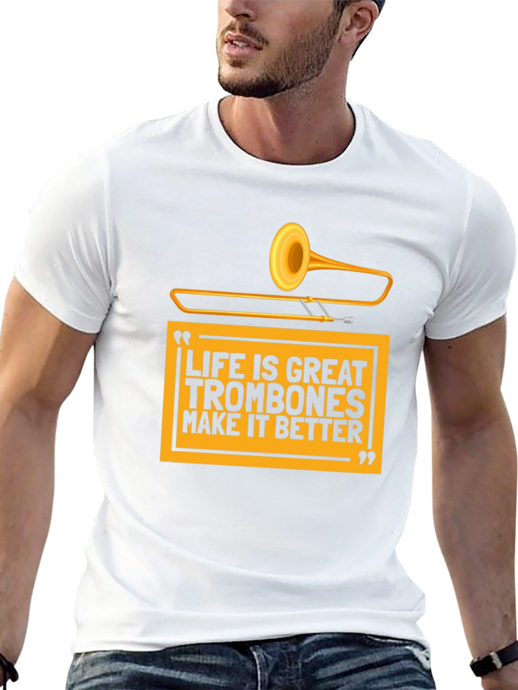 Life is Great Trombone T-Shirt