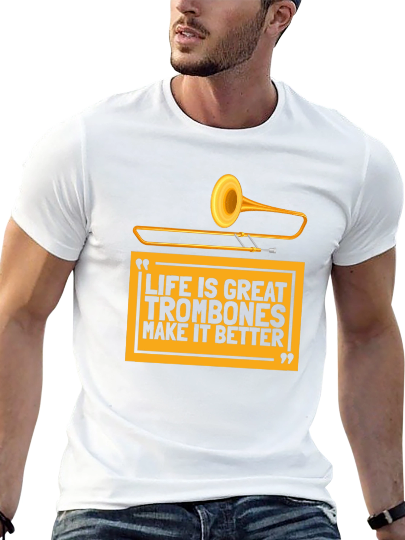 Life is Great Trombone T-Shirt