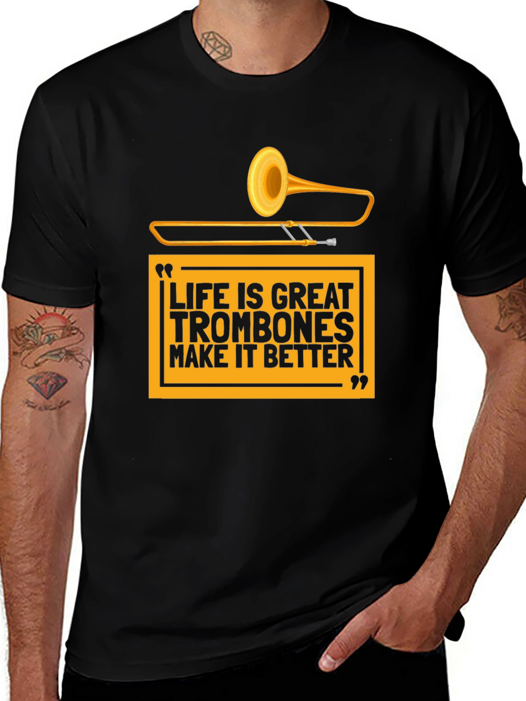 Life is Great Trombone T-Shirt