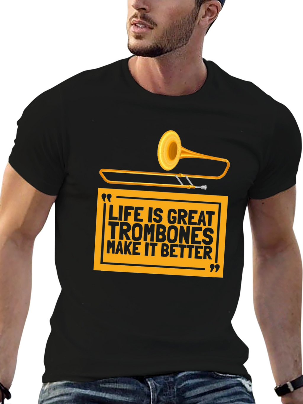 Life is Great Trombone T-Shirt