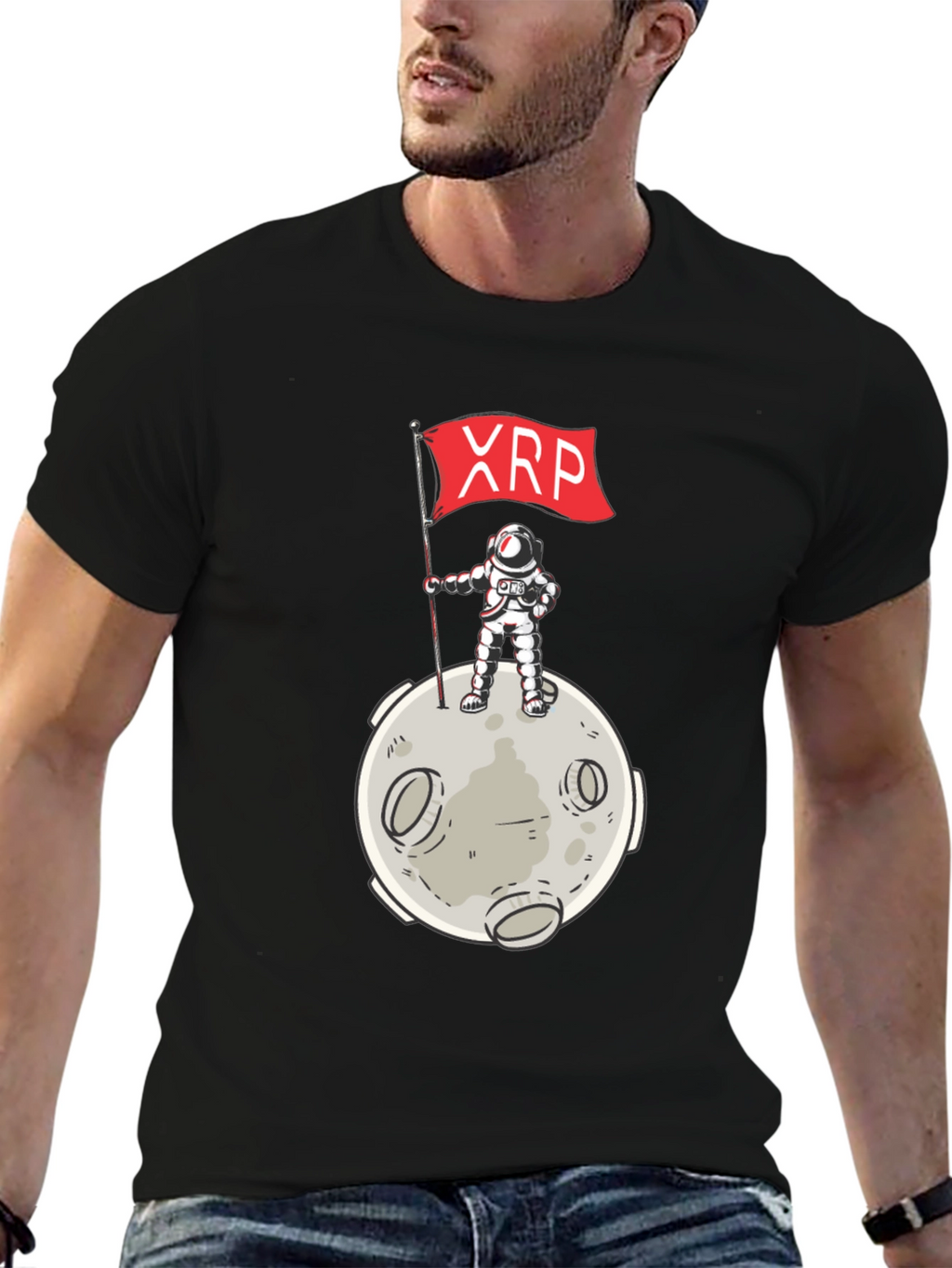 XRP Moon Landing T-Shirt - Crypto Astronaut