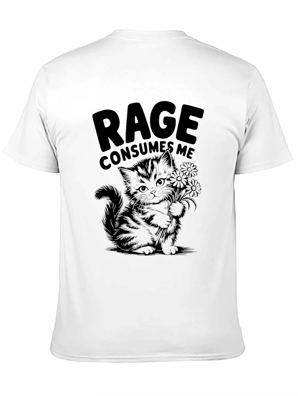 Rage Consumes Me Kitten T-Shirt - Black
