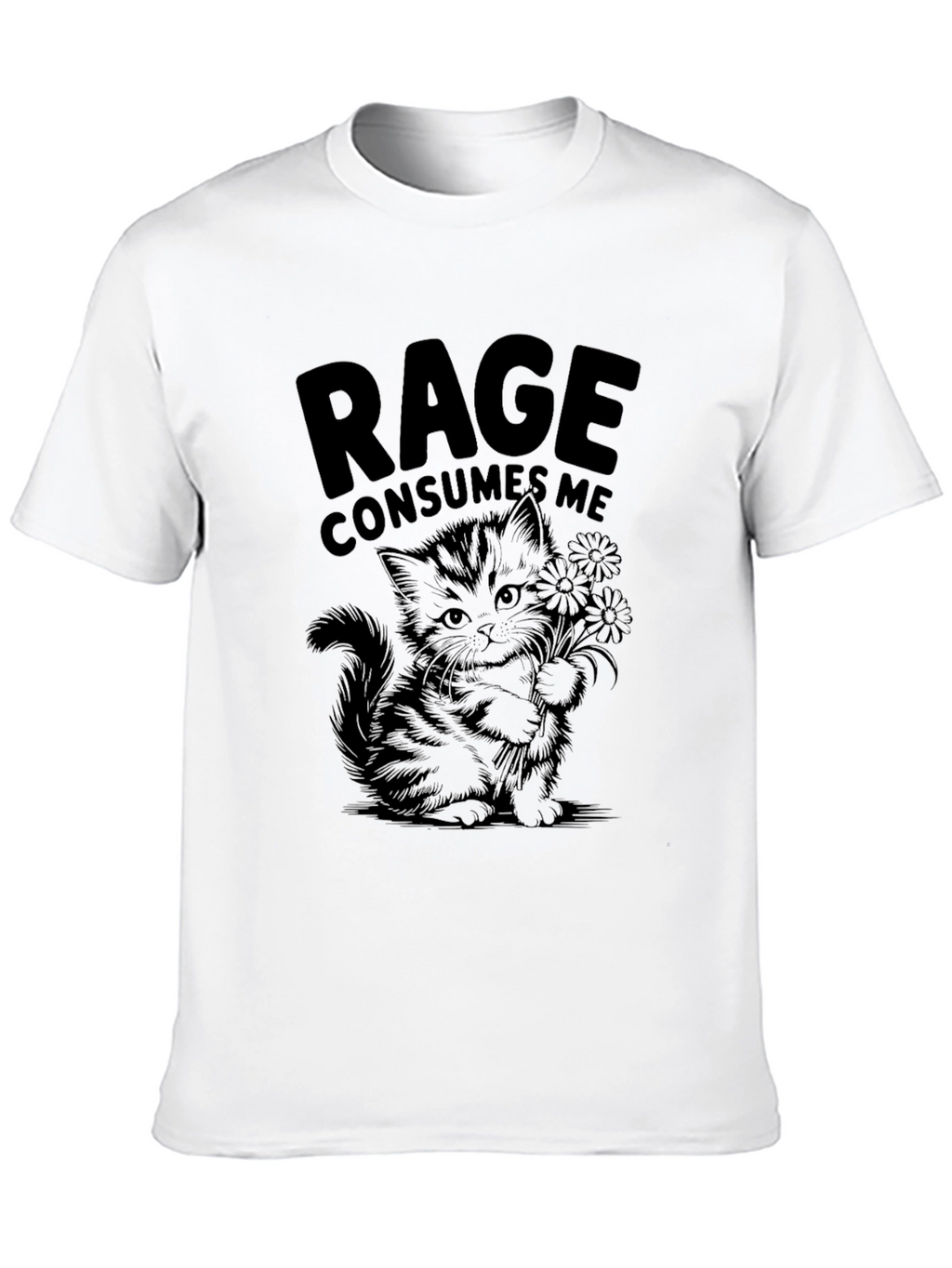 Rage Consumes Me Kitten T-Shirt - Black