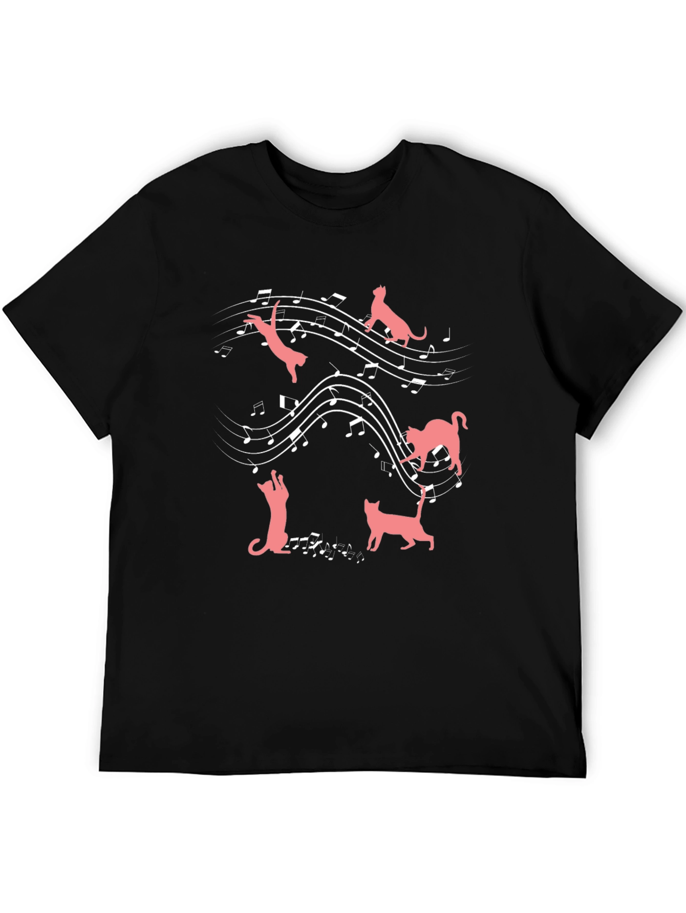 Cats & Music T-Shirt: Feline Harmony Tee