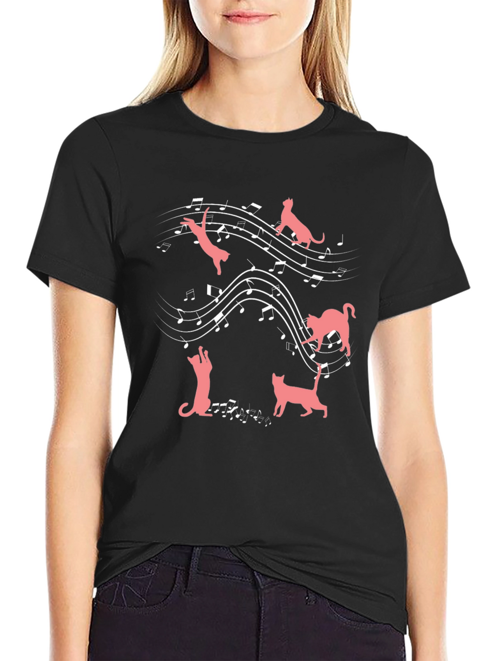 Cats & Music T-Shirt: Feline Harmony Tee