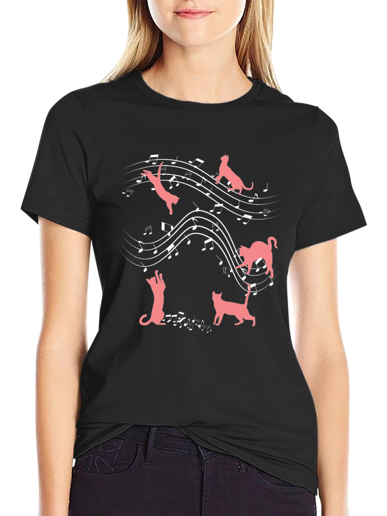 Cats & Music T-Shirt: Feline Harmony Tee
