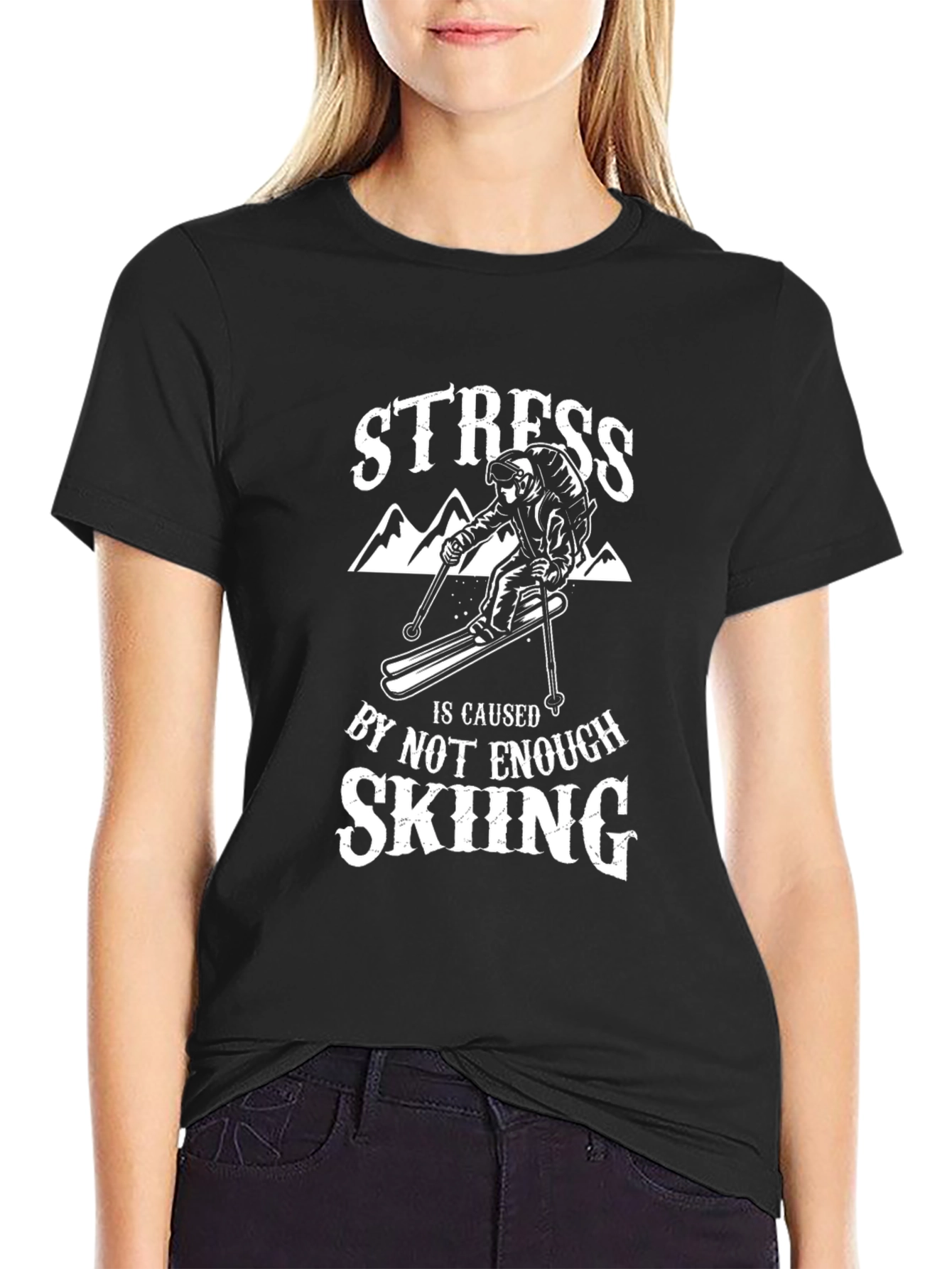 Stress Skiing T-Shirt: Ski Apparel