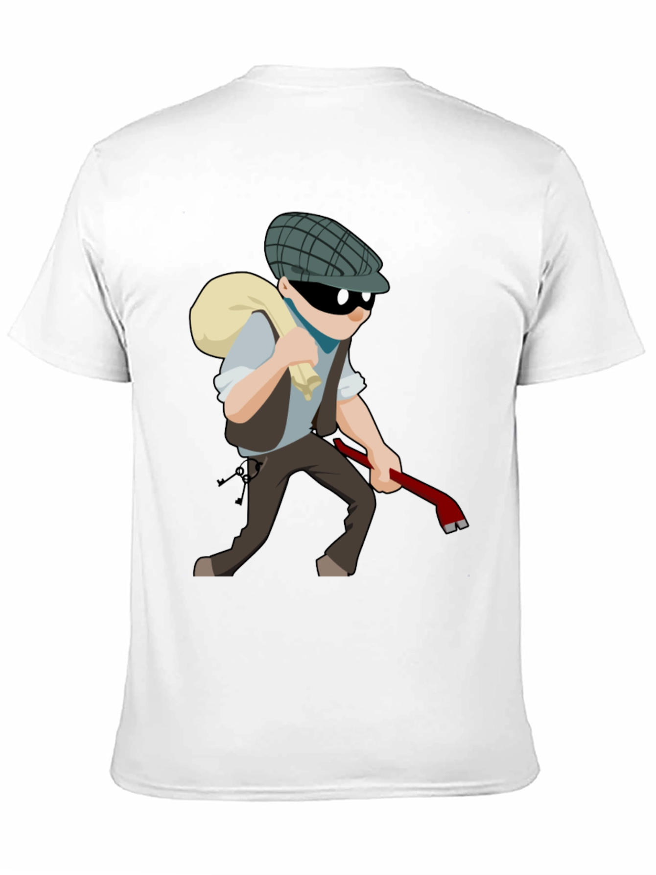 Cartoon Burglar T-Shirt - Novelty Tee