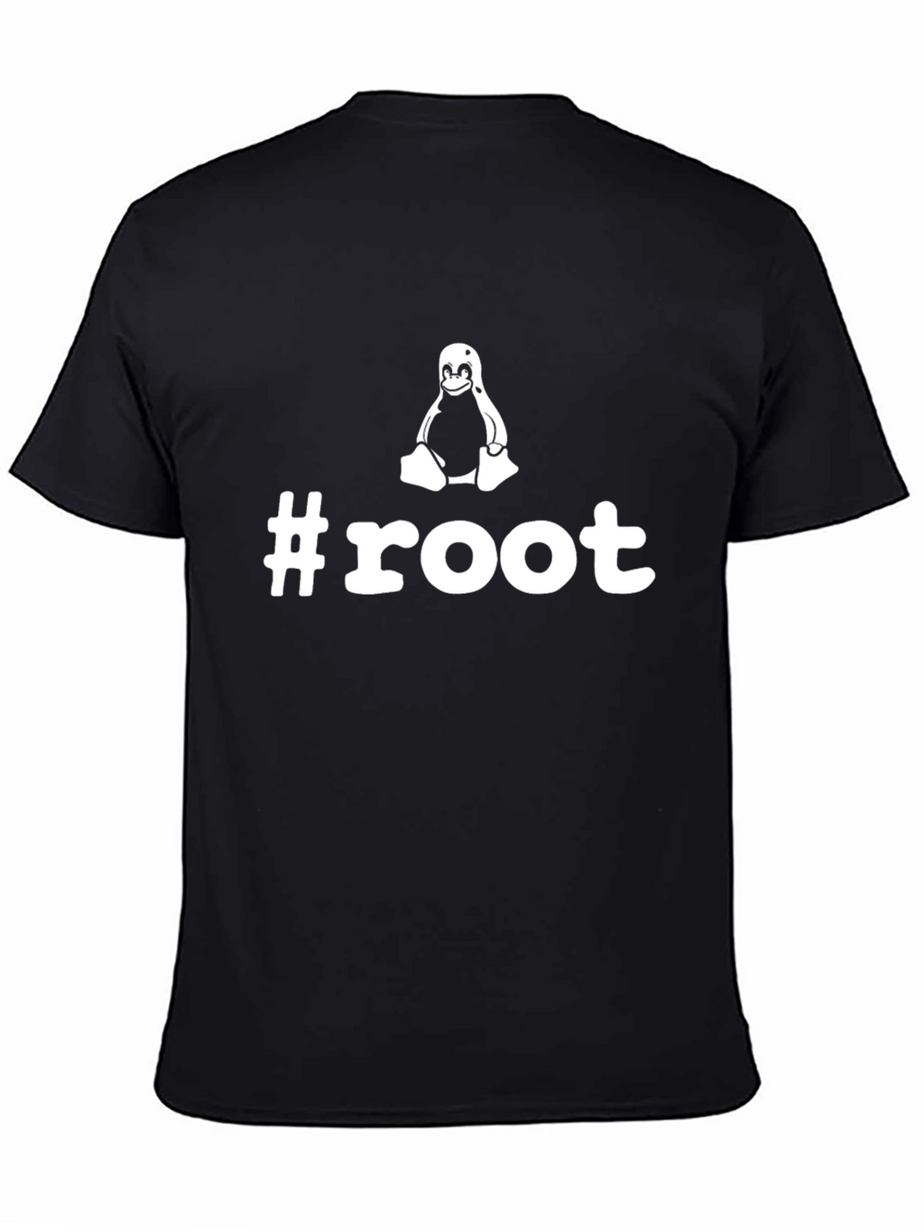 Linux Root T-Shirt - Black Cotton Tee