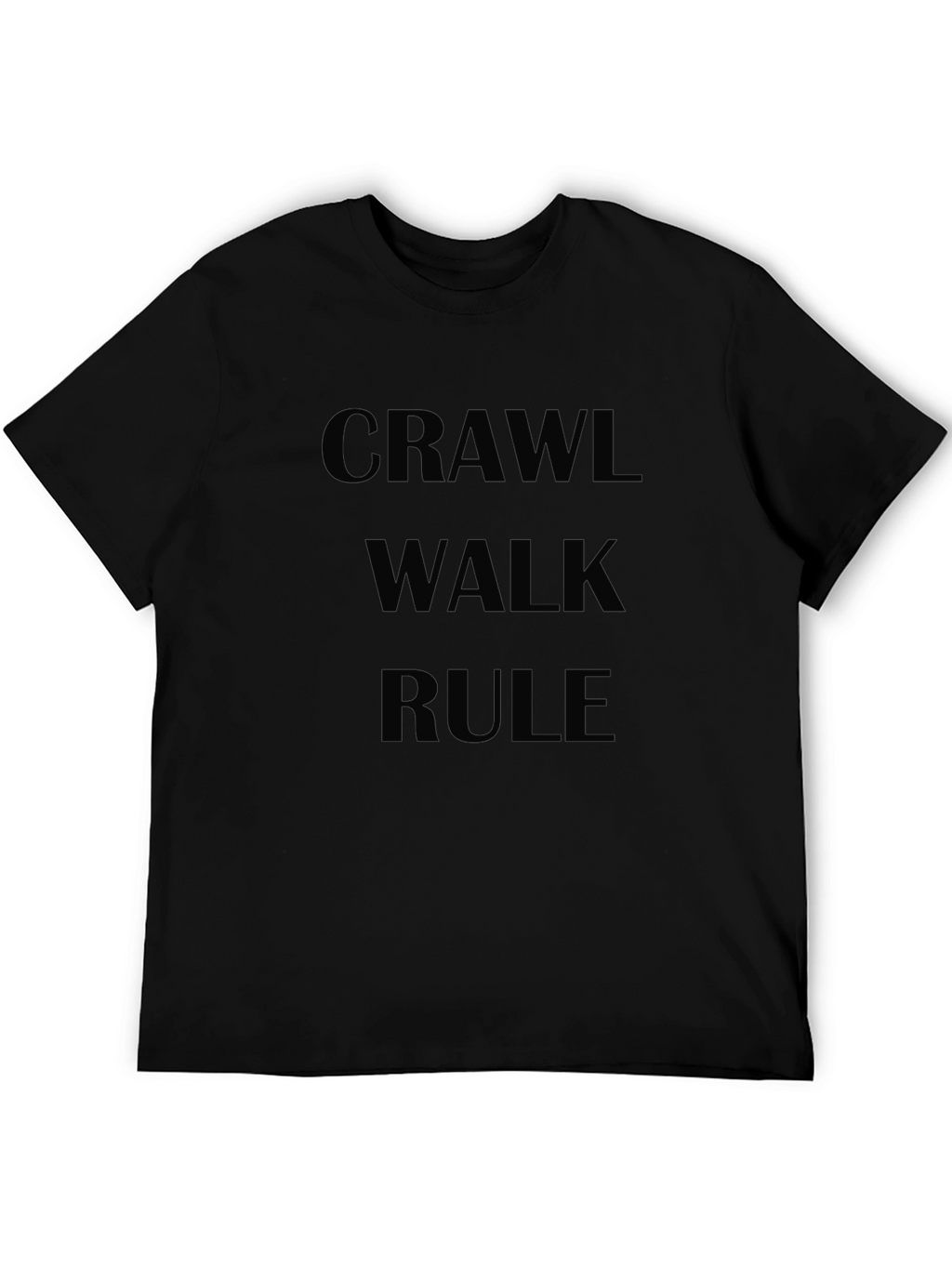 Crawl Walk Rule Graphic Tee - Black T-Shirt