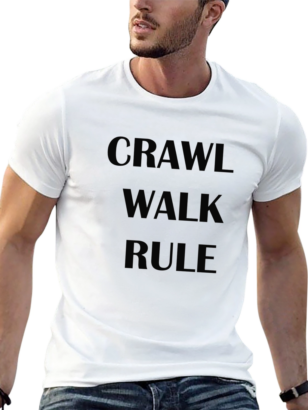 Crawl Walk Rule Graphic Tee - Black T-Shirt