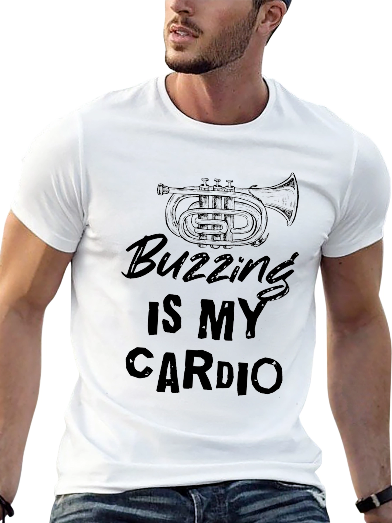 Buzzing Is My Cardio T-Shirt Funny Musician Tee