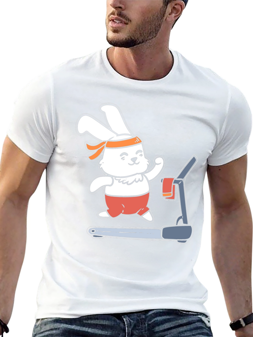 Bunny Treadmill T-Shirt - Fitness Fun!