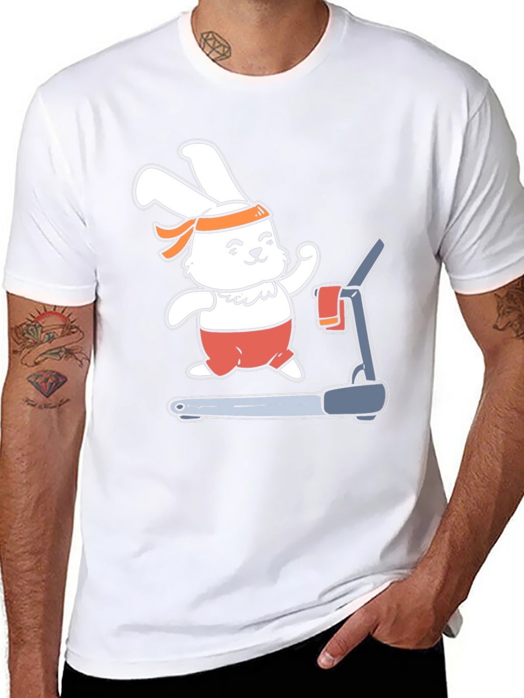 Bunny Treadmill T-Shirt - Fitness Fun!