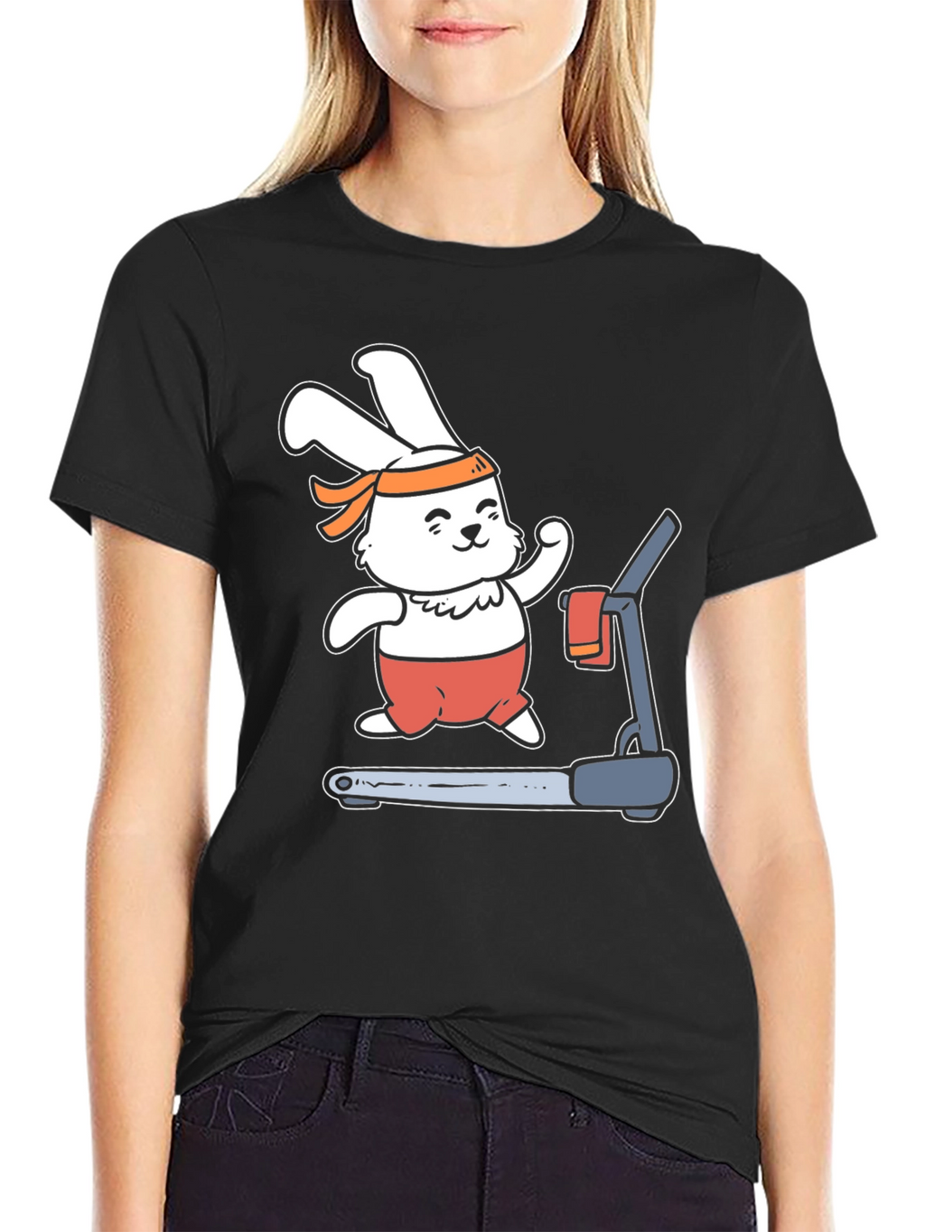 Bunny Treadmill T-Shirt - Fitness Fun!
