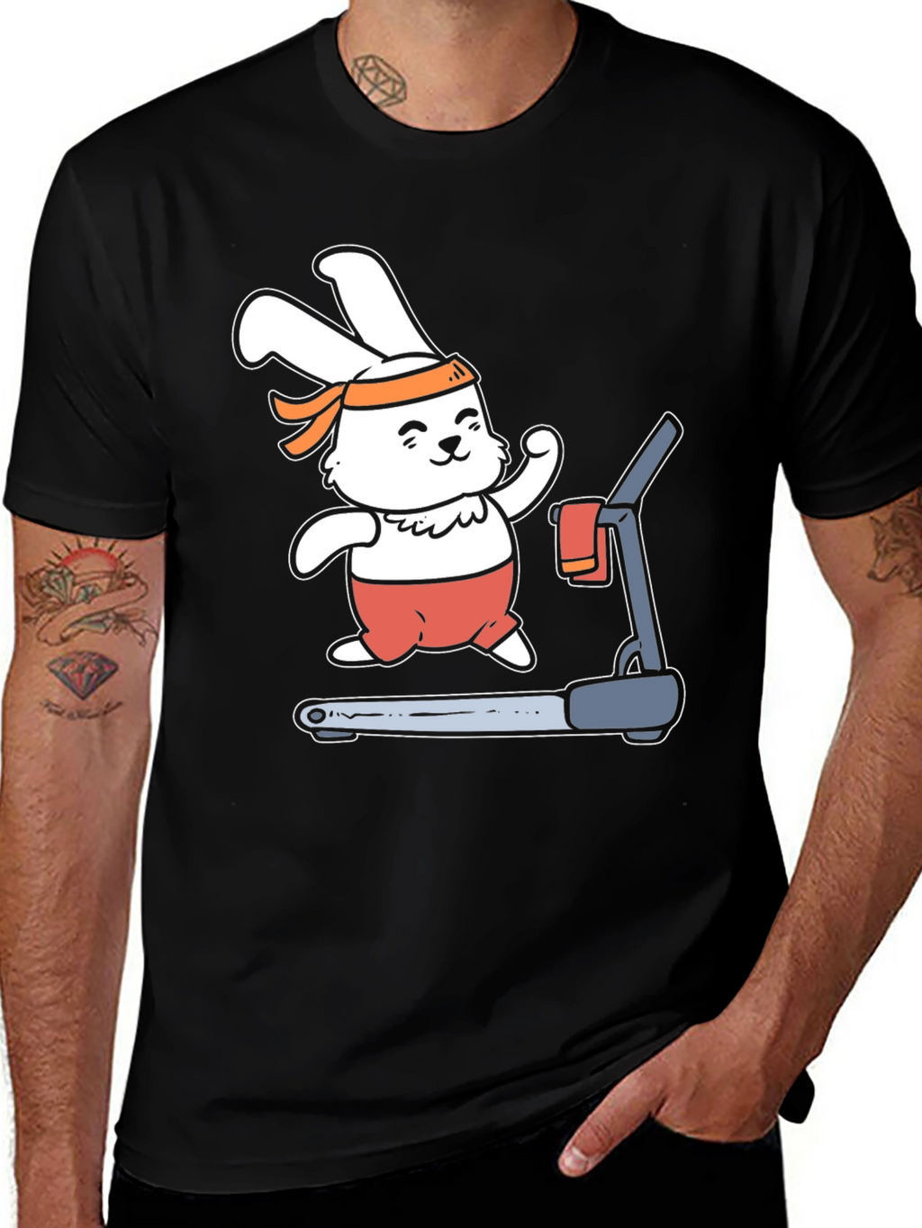 Bunny Treadmill T-Shirt - Fitness Fun!