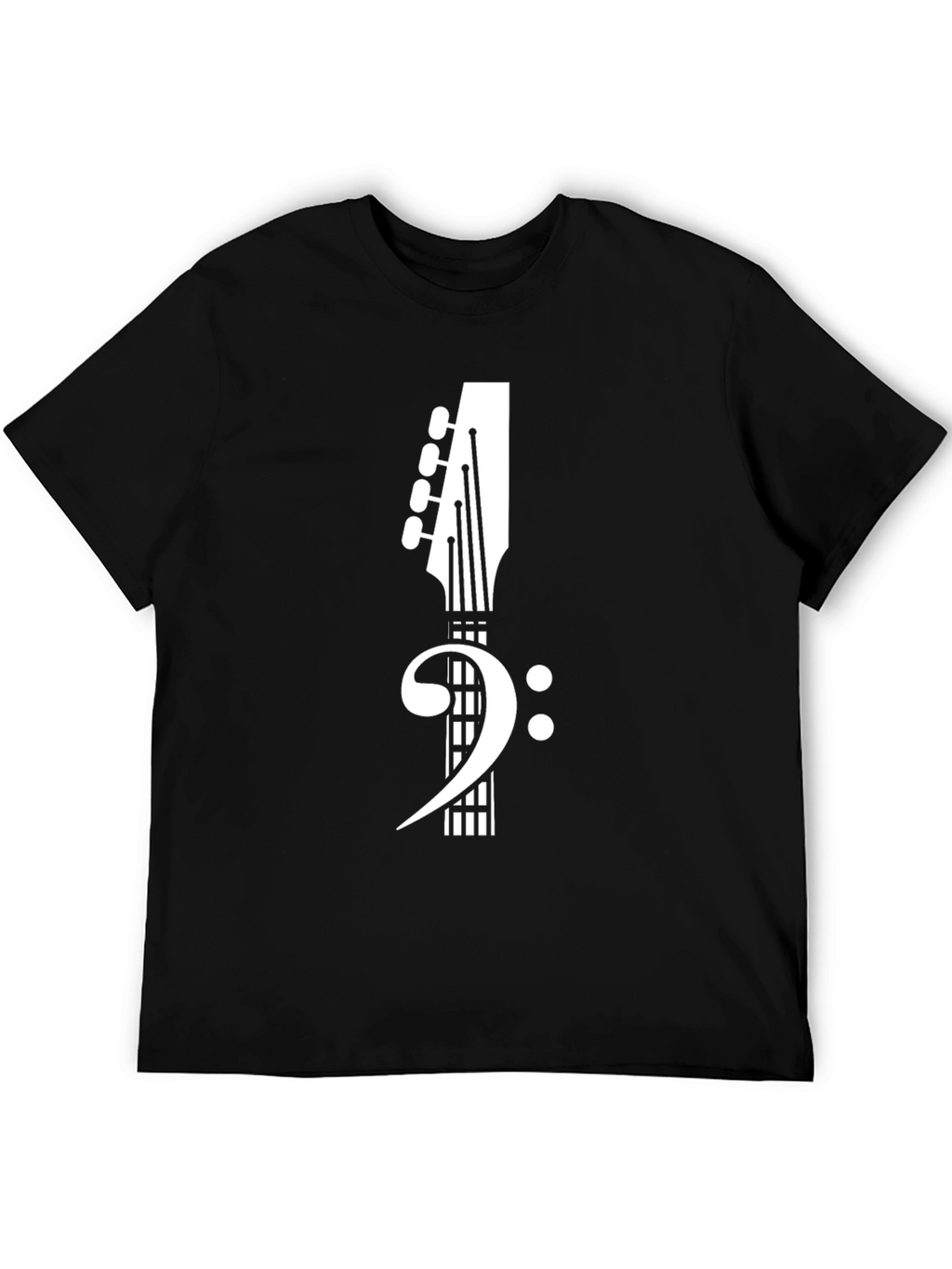 Bass Clef Guitar Tee - Music Lovers T-Shirt