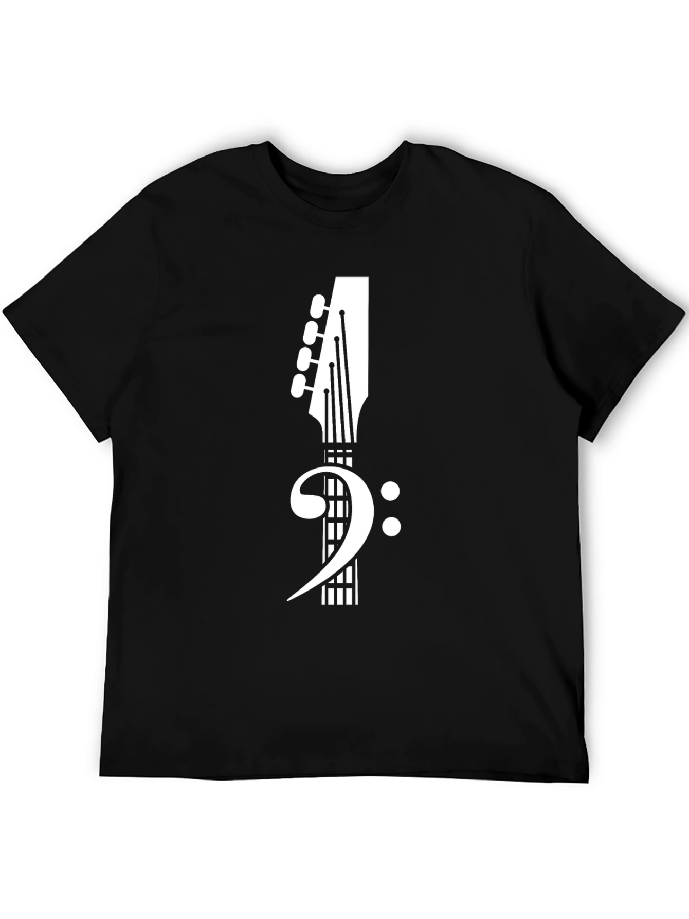 Bass Clef Guitar Tee - Music Lovers T-Shirt