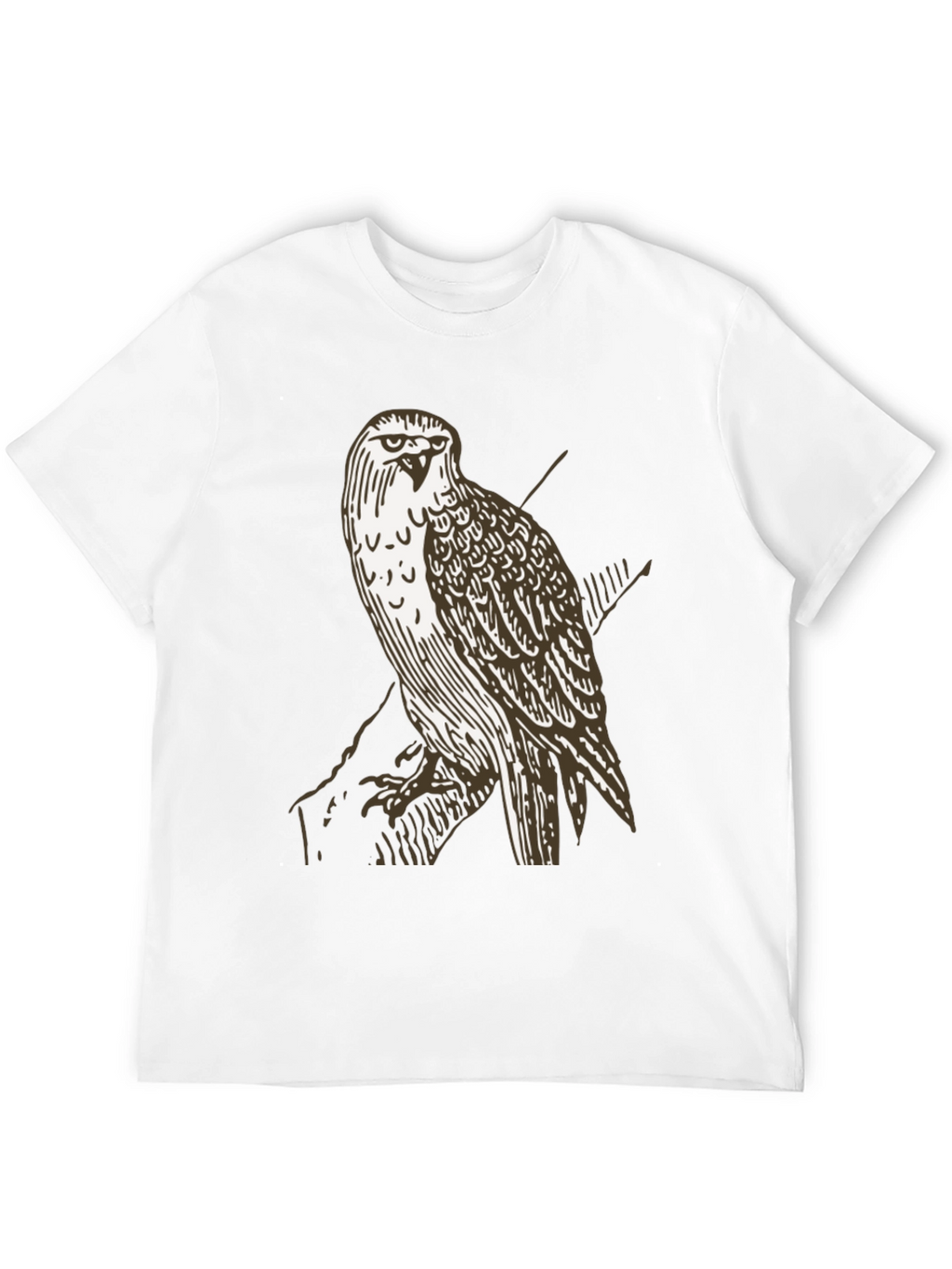 Hawk Graphic T-Shirt - Black Crew Neck Tee