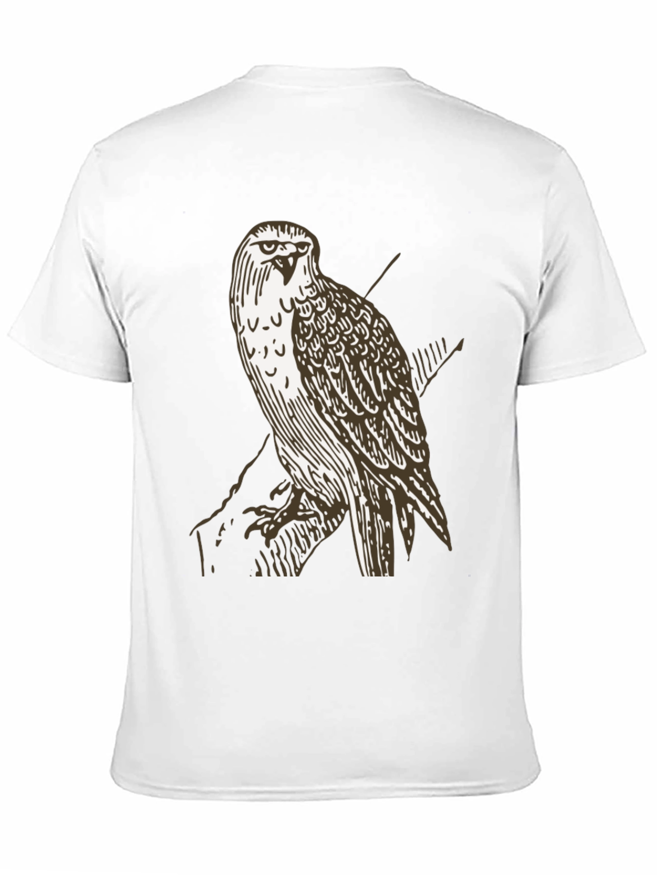Hawk Graphic T-Shirt - Black Crew Neck Tee