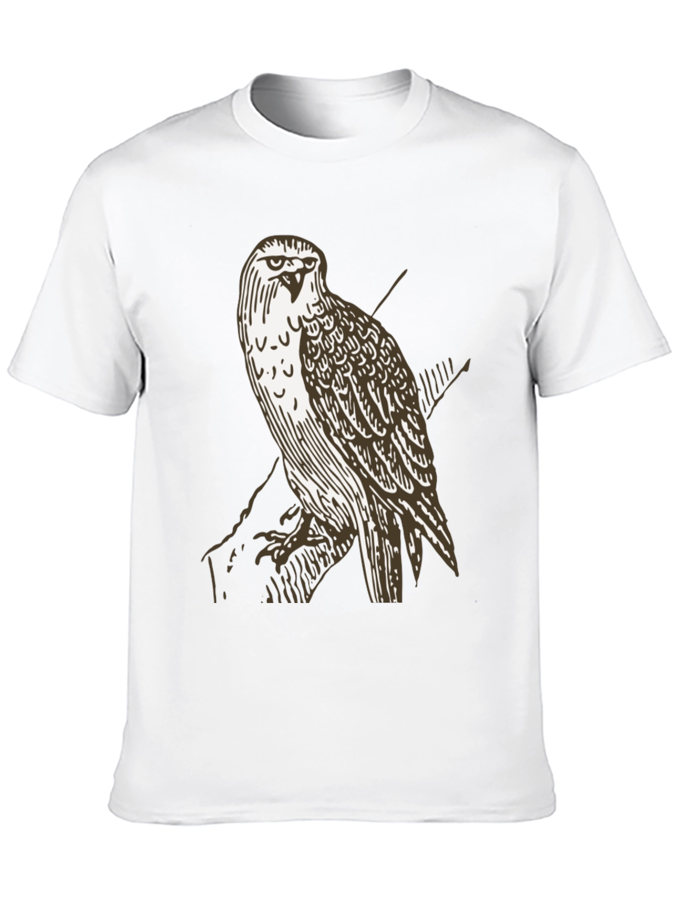 Hawk Graphic T-Shirt - Black Crew Neck Tee