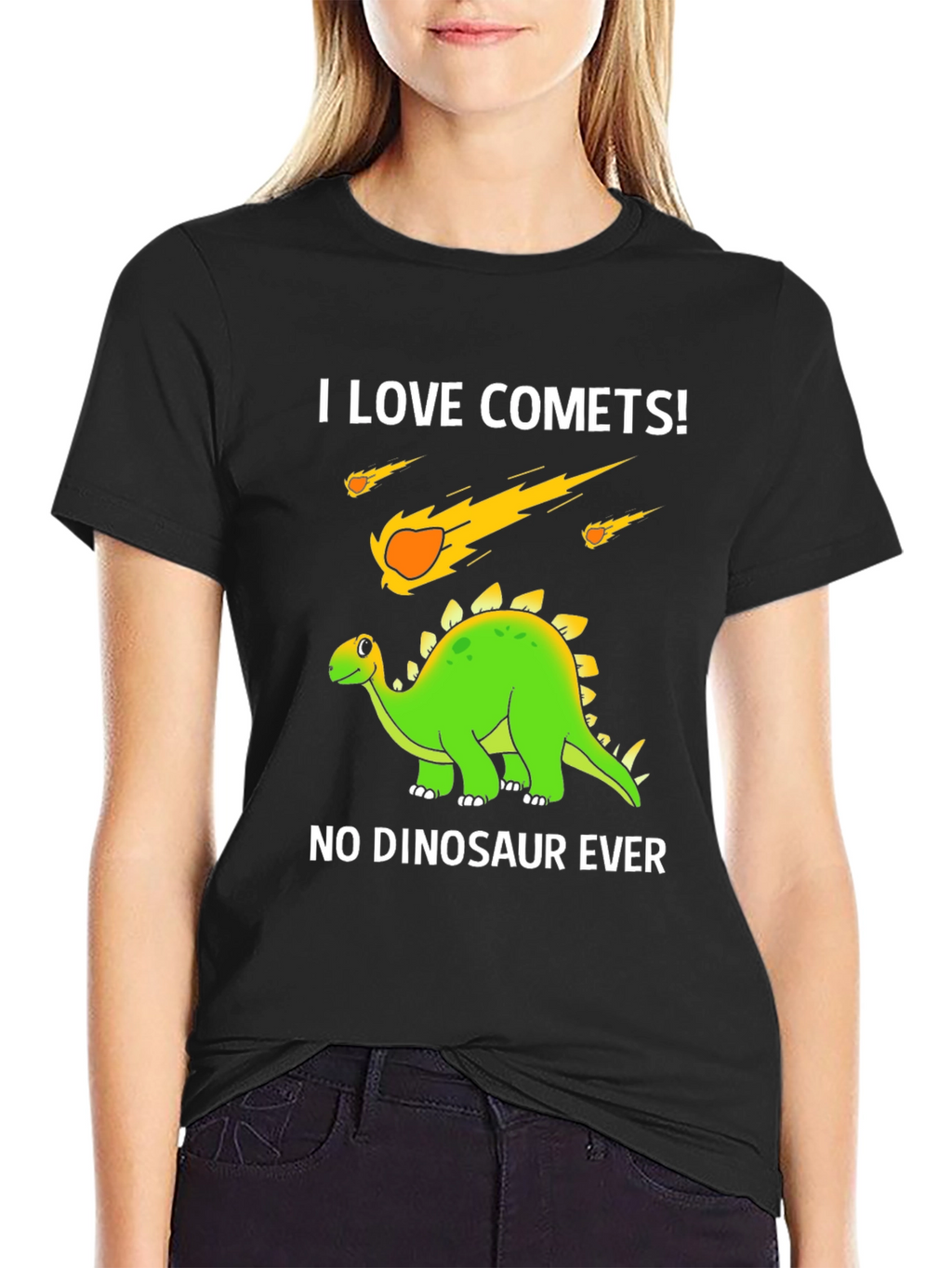 I Love Comets! Funny Dinosaur T-Shirt