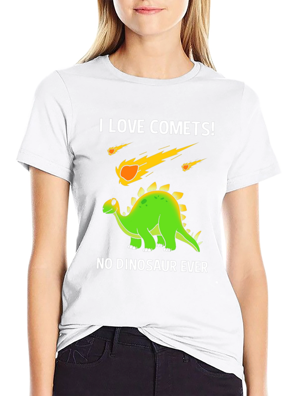 I Love Comets! Funny Dinosaur T-Shirt